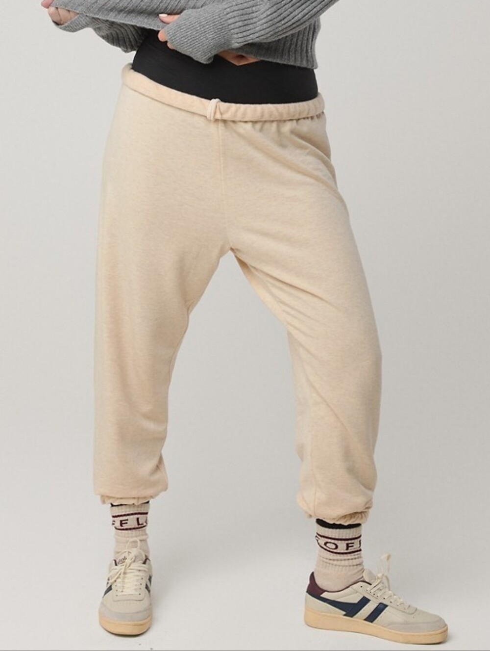 aerie - Like New OTT Fleece Joggers Heather Frost - S